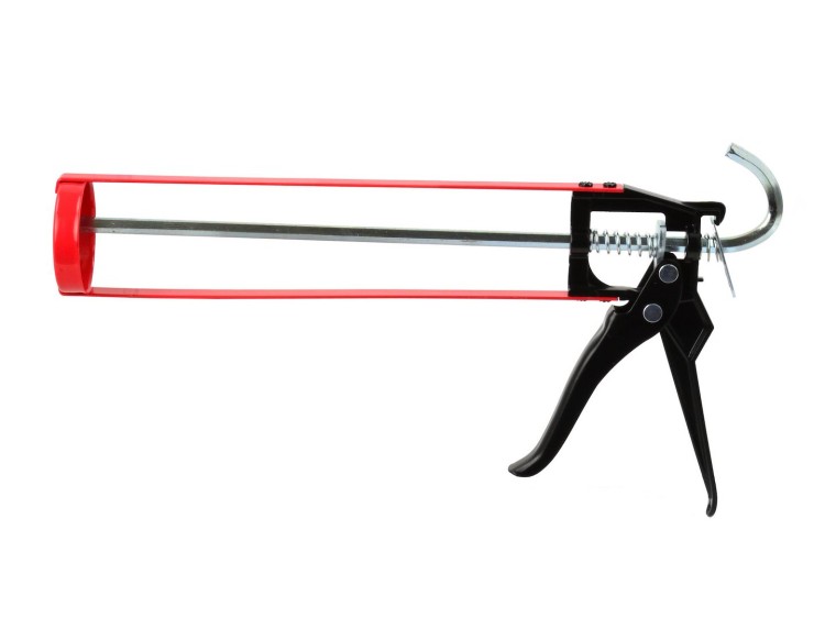 Szkieletowy pistolet do silikonu GEKO z metalowym trzpieniem i uchwytem do tub 300 ml