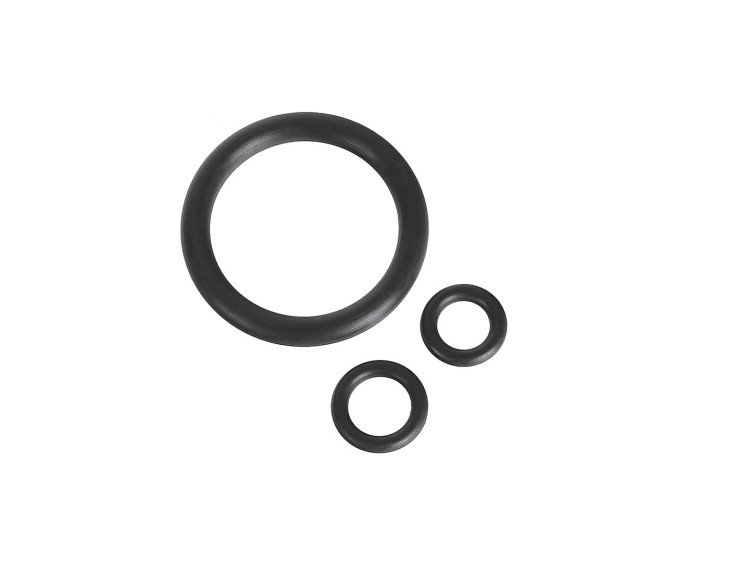 Zestaw 3 czarnych uszczelek O-ring do zaciskarki hydraulicznej Geko