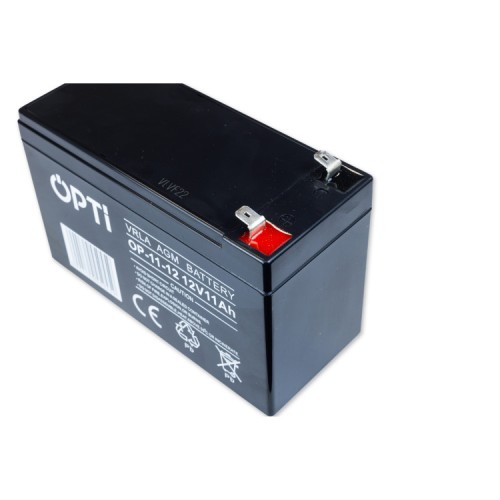 Akumulator AGM OPTI 12V 11Ah VRLA bezobsługowy z czerwonym i srebrnym biegunem