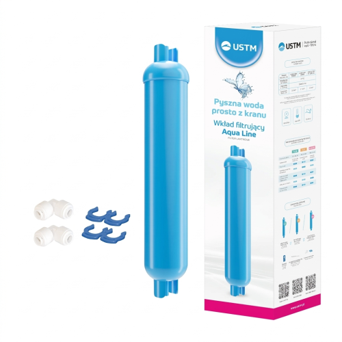 Wkład filtrujący AQUA LINE SOFT USTM niebieski z kolankami i klipsami do systemu filtracji