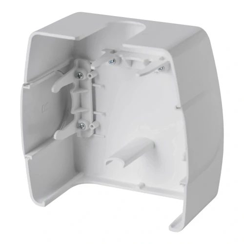 Biała osłona De Luxe do zaworów czterodrogowych VUA-50 Herz z mocowaniami i otworami