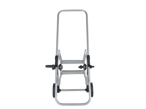 Metalowy wózek na wąż ogrodowy 1/2" z korbą, bębnem i dwoma kołami, model SKY-LINE