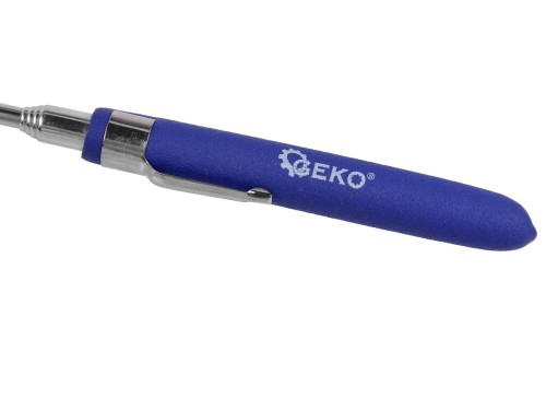 Chwytak magnetyczny teleskopowy GEKO 62cm z niebieską rączką i metalową końcówką