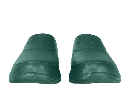 Zielone lekkie chodaki ogrodowe z pianki EVA, rozmiar 42, antypoślizgowa podeszwa, zabudowany przód