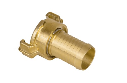 Złącze obrotowe mosiężne z króćcem do węża 1 cal, rozstaw kłów 40 mm, uszczelka NBR