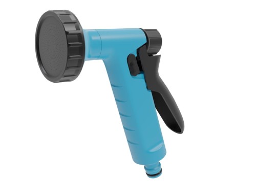 Zraszacz pistoletowy SHOWER BASIC 51-321 w kolorze niebieskim z czarnym spustem i regulacją strumienia