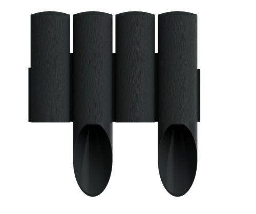 Czarna palisada ogrodowa Cellfast 34-045 z teksturą drewna i wygodnym łączeniem elementów