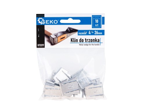 Metalowe kliny do trzonków młotków i siekier 10 sztuk 4 mm szerokości