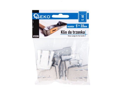 Metalowe kliny do trzonków młotków i siekier, zestaw 10 sztuk 5x35 mm marki Geko
