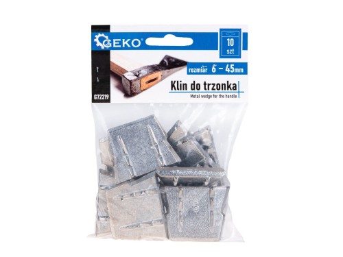 Metalowe kliny do trzonków młotków i siekier 10 sztuk 6 mm Geko