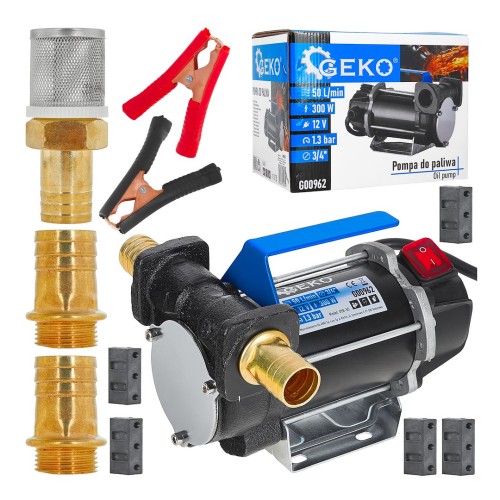 Elektryczna pompa do paliwa 12V 300W BIG GEKO z akcesoriami, filtrem i zapasowymi częściami
