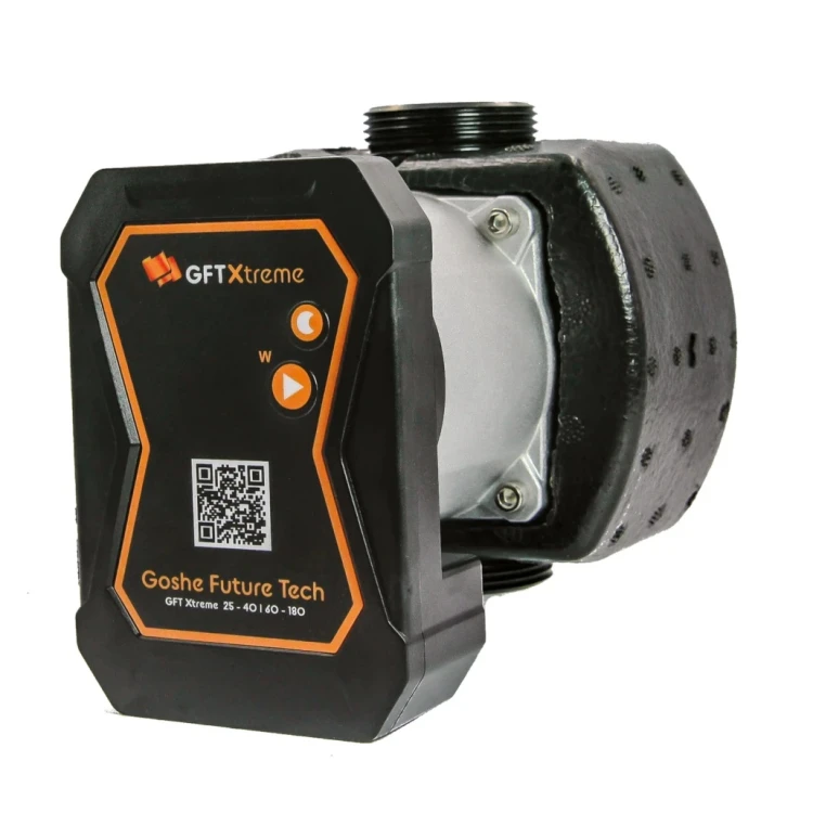 Elektroniczna pompa obiegowa GFT Xtreme z wyświetlaczem i przyciskami, model 40/60/180 IP42