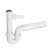 Syfon zlewozmywakowy rurowy 1 1/2" x 50 mm z dodatkowym króćcem do pralki lub zmywarki