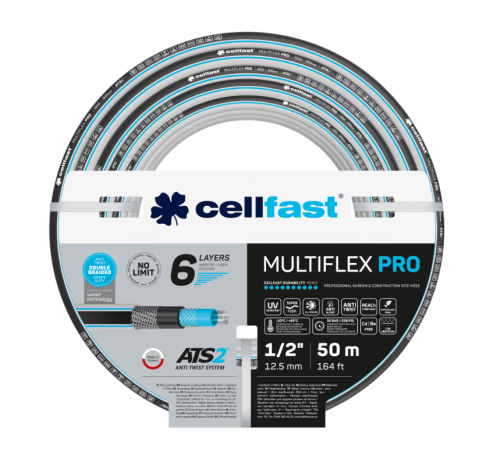 Wąż ogrodowy Cellfast MULTIFLEX PRO ATS2 1/2" 50 m 6-warstwowy odporny na skręcanie