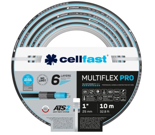 Wąż ogrodowy MULTIFLEX PRO ATS2 1 cal 10 m z podwójnym oplotem krzyżowo-trykotowym