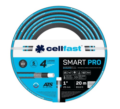 Wąż ogrodowy SMART PRO ATS 1 cal 20 m, 4-warstwowy, elastyczny, odporny na skręcanie i UV
