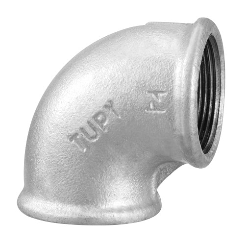 Kolanko 90 stopni 1 1/2'' DN40 GW/GW z ocynkowanego żeliwa ciągliwego
