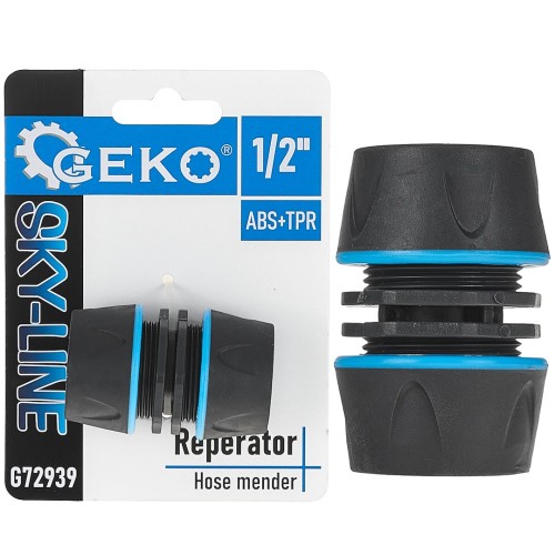 Reparator łącznik do węża 1/2 cala SKY-LINE Geko z antypoślizgowym gumowanym uchwytem