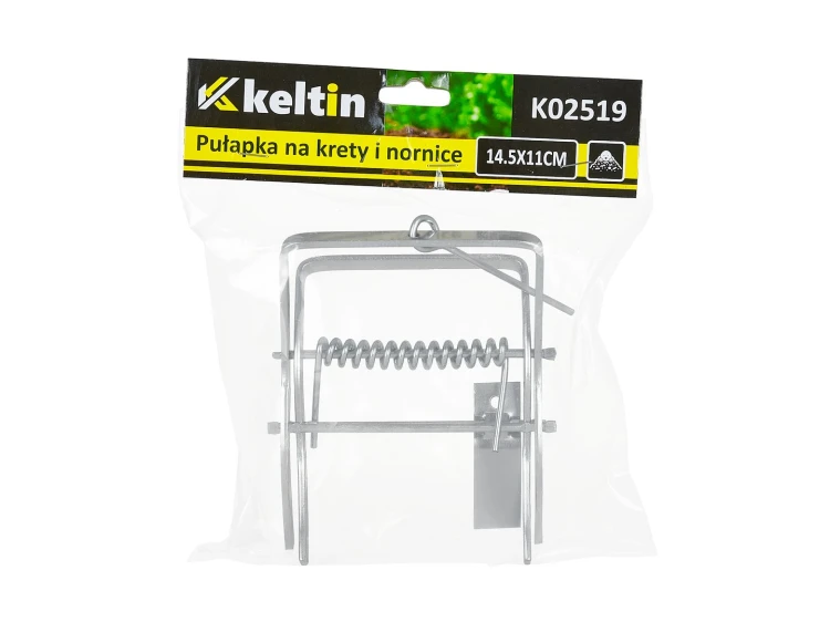Metalowa pułapka gilotynowa na krety i nornice 14,5x11 cm z mocną sprężyną