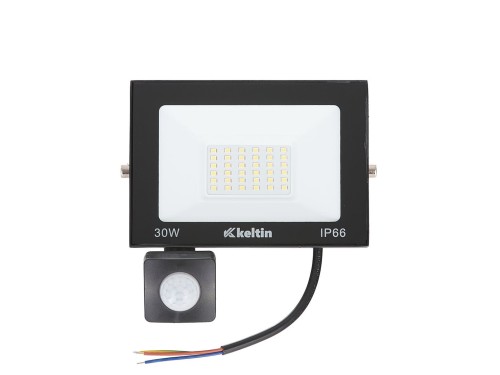 Halogen LED 30W z czujnikiem ruchu i regulowanym sensorem na białym tle