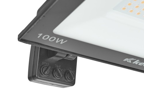 Naświetlacz LED 100W z regulowanymi pokrętłami czujnika ruchu, zmierzchu i czasu