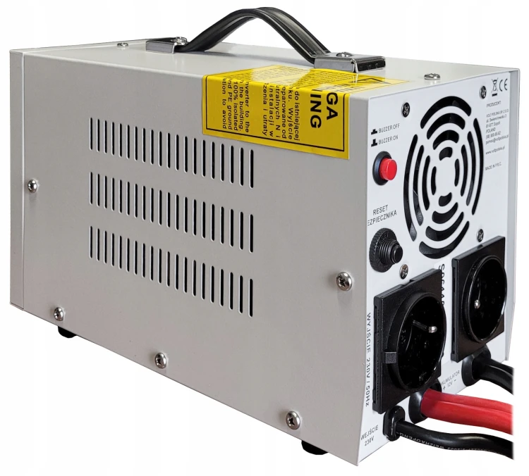 Zasilacz awaryjny SINUS PRO 1100 E PLUS 12V z wyświetlaczem, wentylatorem i dwoma gniazdami 230V