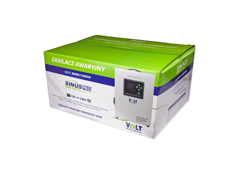 Zasilacz awaryjny SINUS PRO 1200 E PLUS 12V 230V z kolorowym wyświetlaczem i funkcjami UPS, AVR, czystym sinus