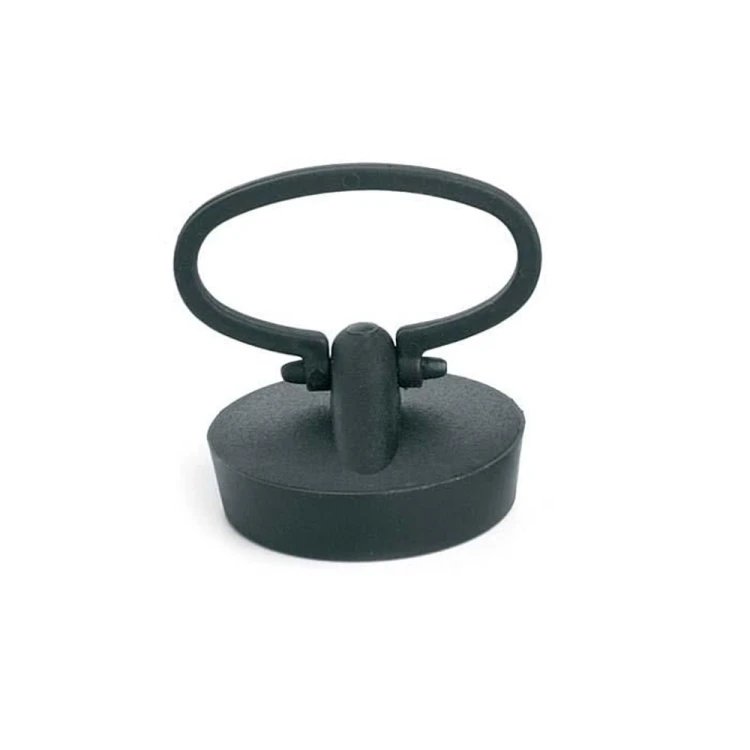 Czarny korek gumowy do sitka umywalki z uchwytem 39 mm McAlpine