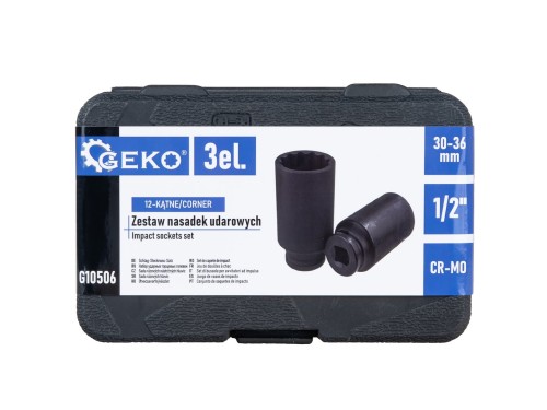 Etui GEKO z nasadkami udarowymi 30-36 mm
