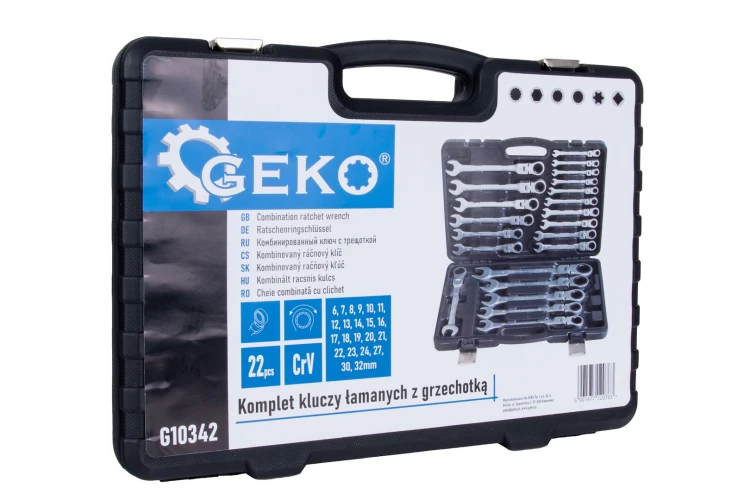Walizka GEKO z etykietą i zdjęciem kluczy