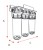 Trzy przezroczyste wkłady filtra w rysunku technicznym