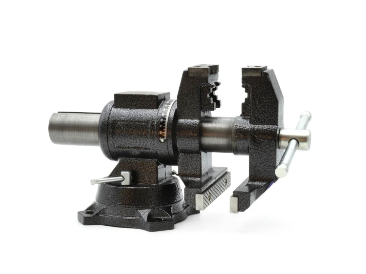 Imadło obrotowe 125 mm z uchwytem na rurę