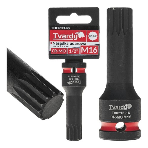 Nasadka udarowa Tvardy SPLINE M16 z opakowaniem