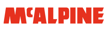 Logo McAlpine w czerwonym kolorze