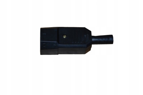 Czarna wtyczka 3-pin z boku