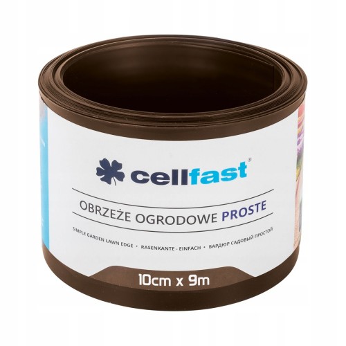 Brązowe obrzeże ogrodowe Cellfast 10 cm x 9 m