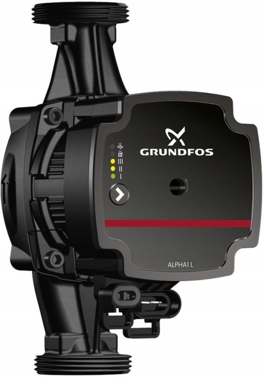 Pompa Grundfos ALPHA1L 25-60 180 czarna z panel sterującym i króćcami 25mm