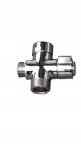 Chromowany przełącznik ceramiczny do deszczownicy i baterii 3/4"GW x 1/2"GZ x 3/4"GZ
