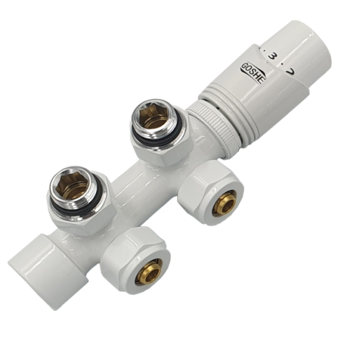 Zestaw termostatyczny PEX Goshe biały