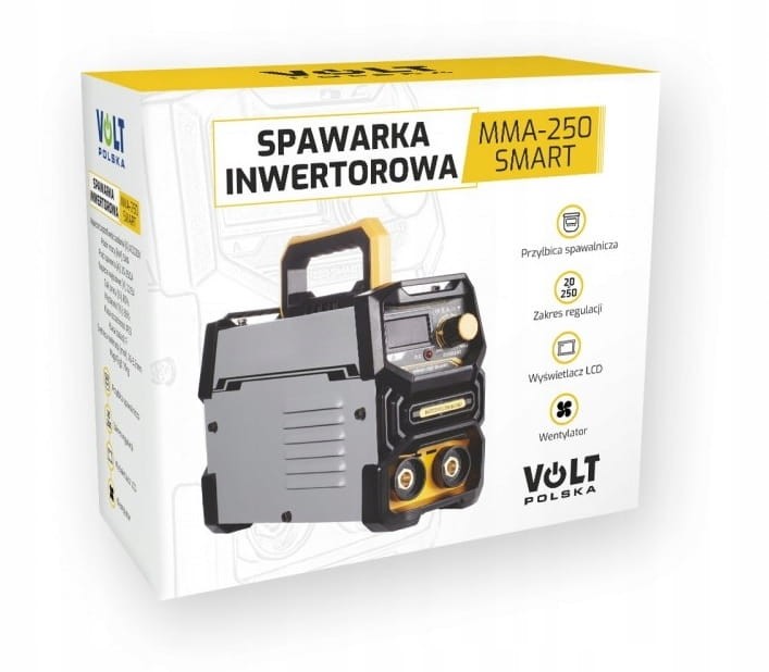 Pudełko spawarki inwerterowej MMA-250 Smart z grafiką urządzenia