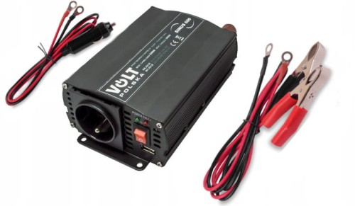 Przetwornica VOLT 12V 230V z przewodami i klemami