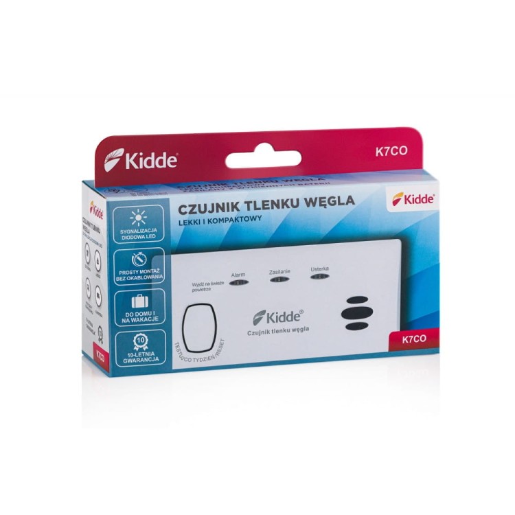 Pudełko czujnika tlenku węgla Kidde K7CO