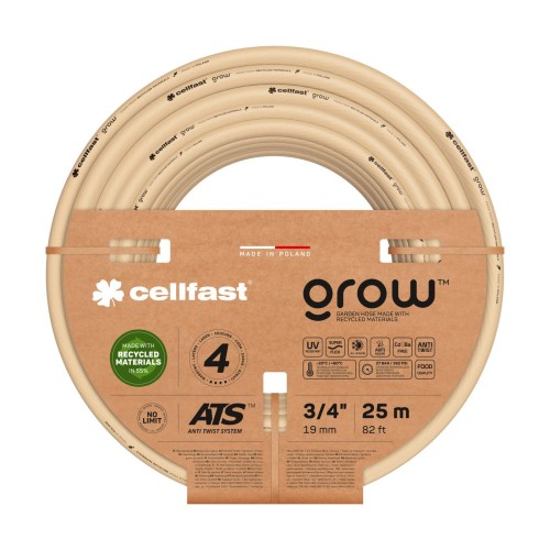 Wąż ogrodowy Cellfast Grow 3/4 25 m w opakowaniu