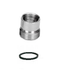 Chromowany metalowy adaptor gwintowany z uszczelką
