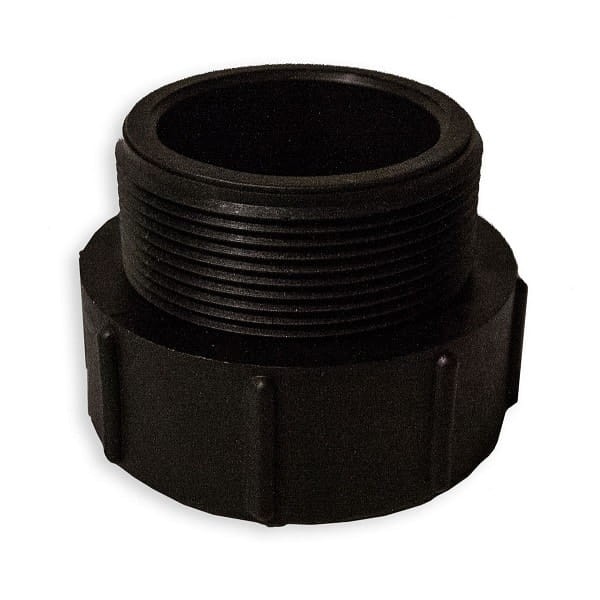 Czarny adapter do zbiornika z gwintem zewnętrznym