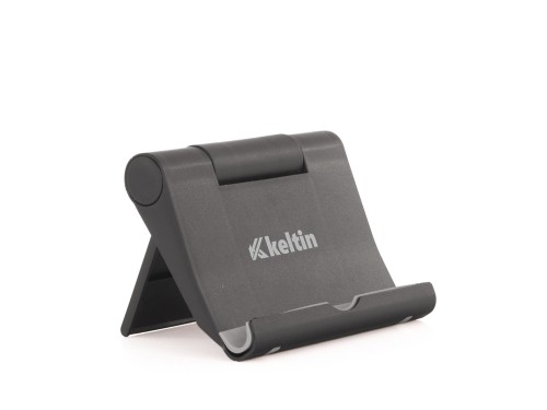 Czarny stojak na telefon z logo Keltin