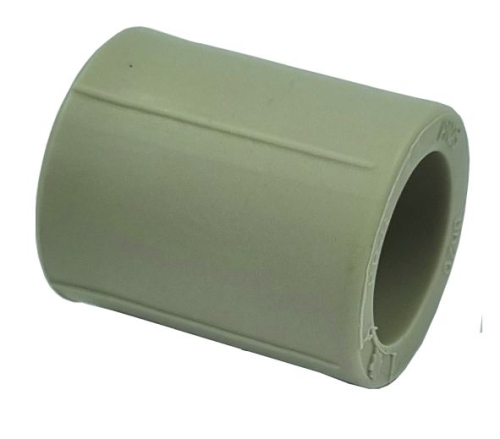 Mufa PP 32 mm z tworzywa, ujęcie z boku