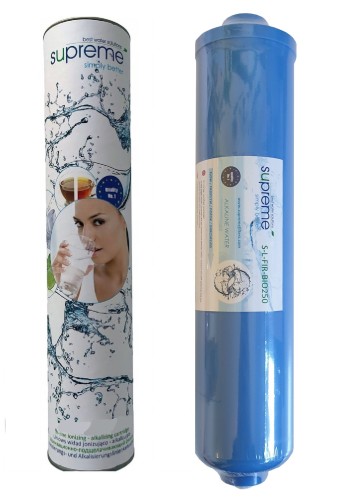 Dwa cylindryczne wkłady filtracyjne Supreme, biały i niebieski