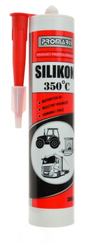 Czerwony silikon wysokotemperaturowy 350°C w kartuszu