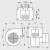 Rysunek techniczny wentylatora WPA 01 z wymiarami